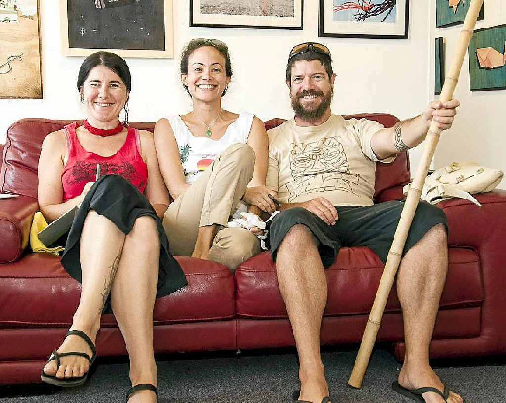 SURVIVORS ALL: Michelle Thatcher, Melissa Ramirez and Dax Pointon have been around the world for their art. They recently held a joint exhibition at Maroochydore. Below are shots from their time on the TV reality show, Survivor US. SURVIVORS ALL: Michelle Thatcher, Melissa Ramirez and Dax Pointon have been around the world for their art. They recently held a joint exhibition at Maroochydore. Below are shots from their time on the TV reality show, Survivor US.